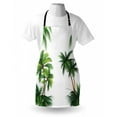 thumbnail image 3 of Tropical Apron Coconut Palm Tree Nature Paradise Plants Foliage Leaves Digital Illustration, Unisex Kitchen Bib Apron with Adjustable Neck for Cooking Baking Gardening, Hunter Green, by Ambesonne, 3 of 3