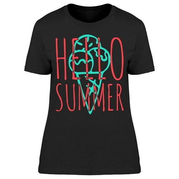 Doodle Ice Cream Summer T-Shirt Women -Image by Shutterstock, Female x-Large