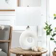 thumbnail image 4 of nuLOOM 23-inch Contemporary Ceramic Table Lamp, 22.5" H x 14" W x 8" D, White, 4 of 8
