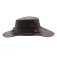 thumbnail image 5 of Clearance Sale! Vintage Western Cowboy Hat Head Belt Hats for Men Women Outdoor Travel Wide Brim Faux Leather Sun Caps, 5 of 6