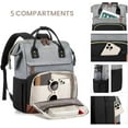 thumbnail image 3 of LOVEVOOK Laptop Backpack for Women, 15.6 Inch Work Business Backpacks Purse with USB Port, Large Capacity Nurse Bag College Bookbag for School, Waterproof Casual Daypack for Travel, 3 of 7