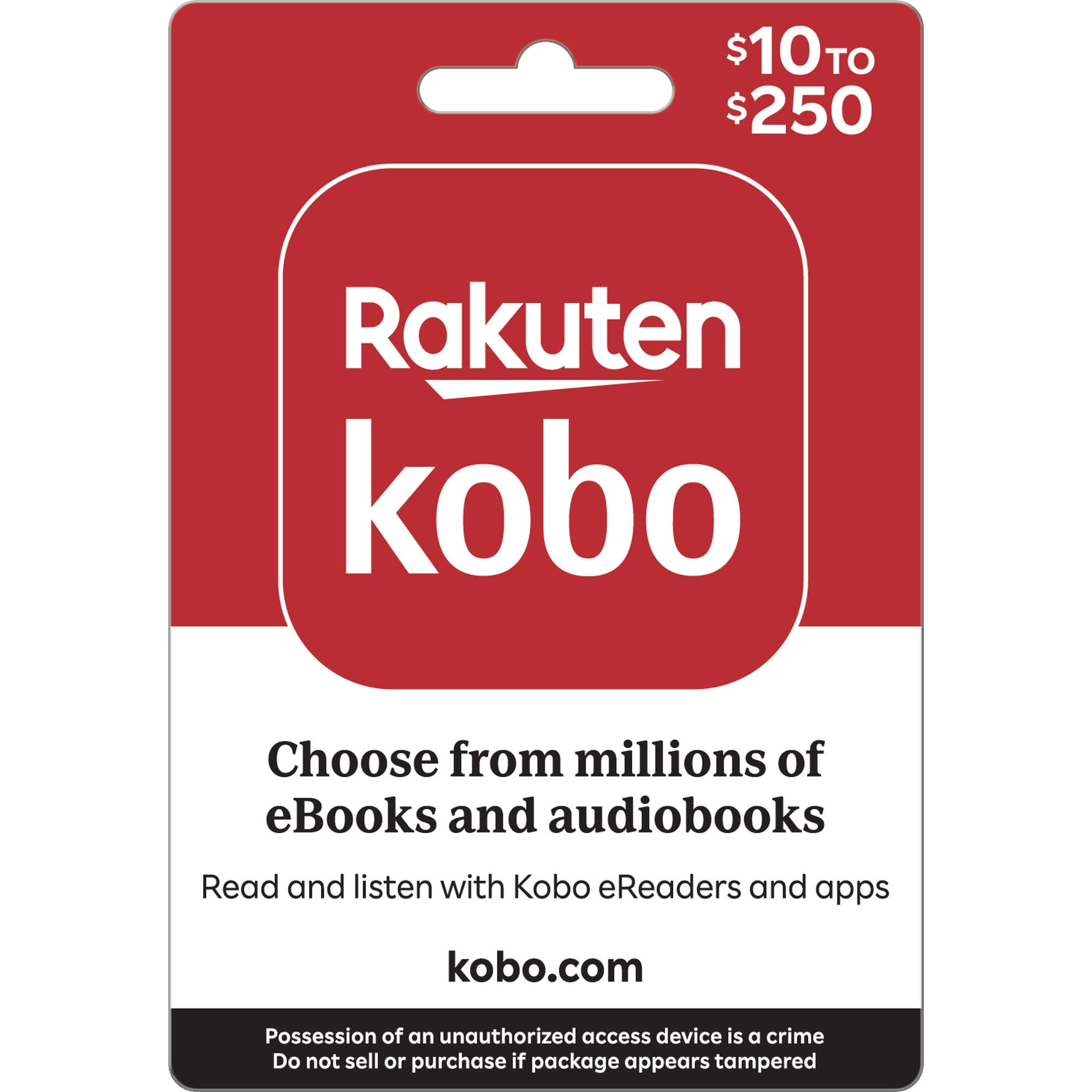 Rakuten Kobo VGC $10-$250 [Digital]