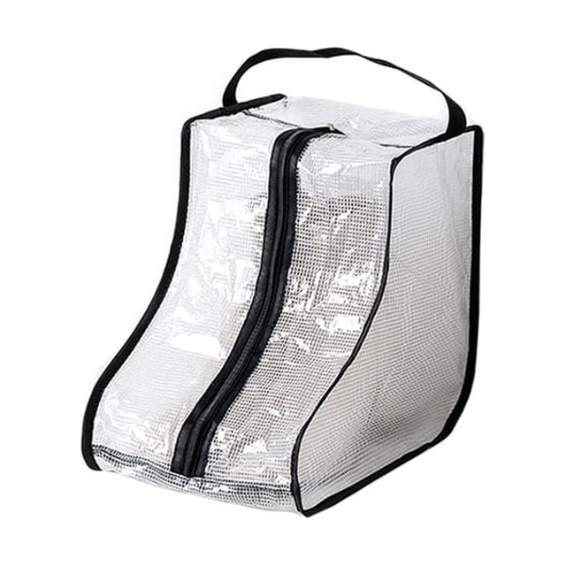 Injueey Bolsa de almacenamiento para botas, reutilizable, a prueba de polvo, transparente, impermeable, a prueba de humedad, asa de elevación, Almacenamiento y organización del hogar Negro Corto