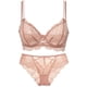 thumbnail image 1 of Gibobby Conjunto de lencería Sexy Conjunto de lencería para mujer Conjunto de sujetador de encaje de color floral sexy(Rosa, 80B), 1 of 5