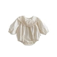thumbnail image 2 of LYMAYTER Newborn Baby Girls Fall Outfits Ruffles Long Sleeve Bubble Romper Fashion One Piece Outfit, 2 of 8