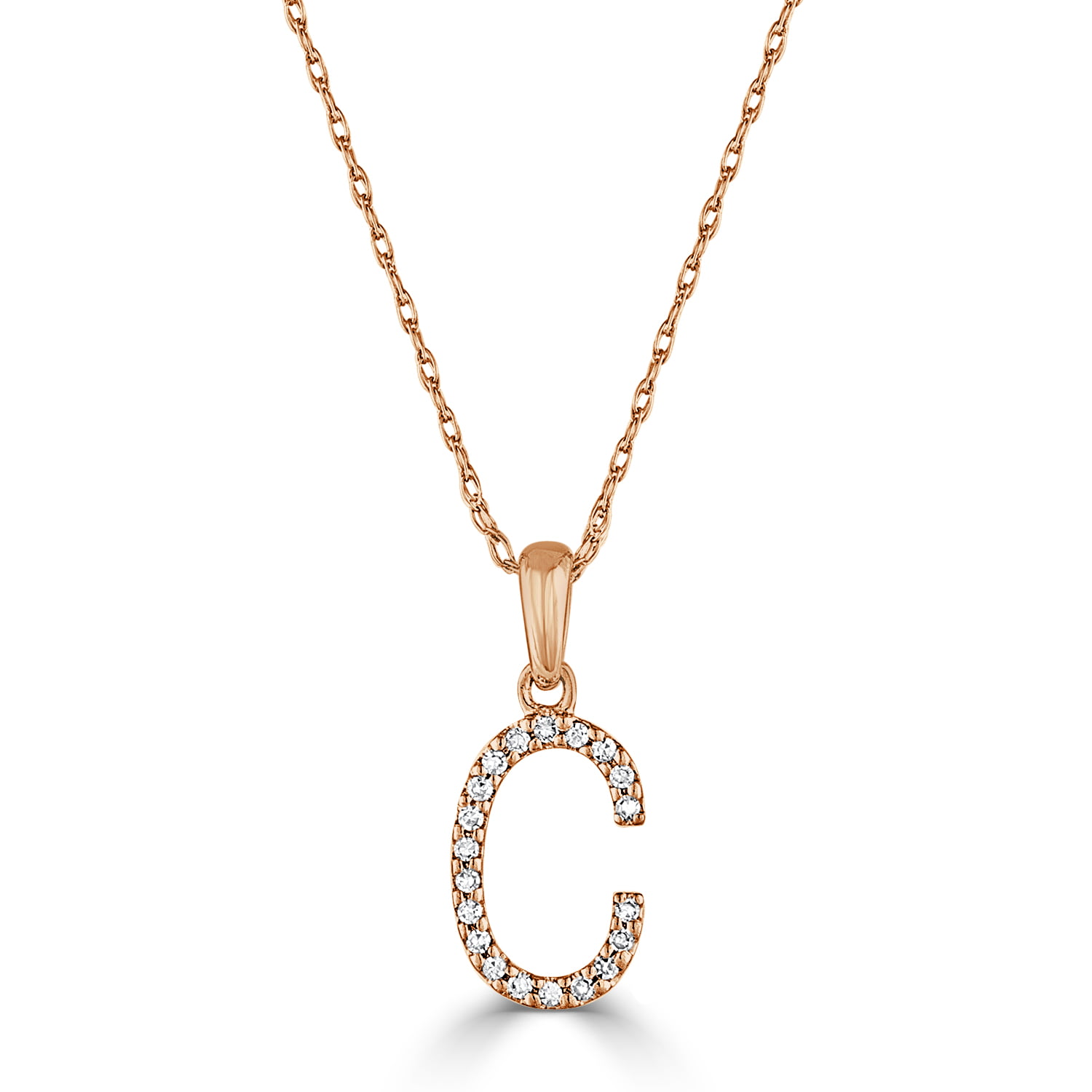 initial diamond necklace pendant