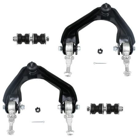 Detroit Axle - Front Upper Control Arms w/Ball Joint and Sway Bar Links Replacement for 1990 - 1993 Honda Accord - 4pc Set