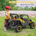 thumbnail image 4 of Farmdex 24V Ride on Cars, 2WD/4WD Switchable Ride on Toys with Remote Control, 2 Seater Electric Car for Kids with Trunk Storage Space, Bluetooth Music, LED Lights, Yellow, 4 of 11