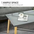 thumbnail image 3 of HOMCOM Coffee Table with Tray Top, Nordic Center Table with Pine Wood Legs, Rectangle Coffee Tables for Living Room, Gray, 3 of 9