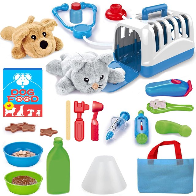 Set de juguetes Liberty Imports Deluxe Complete Vet Pet Care con peluche