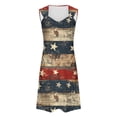 thumbnail image 5 of CFLVAEK Robe Vintage Drapeau Américain pour Femmes Robe Mini 4 Juillet Coupe Ample Col Rond Sans Manches Robe d'Été Vacances Plage Robe Ligne A m, 5 of 5