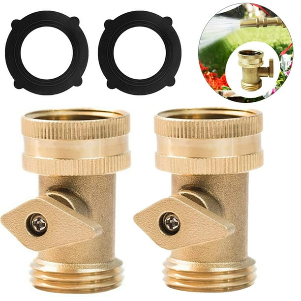 Garden Hose Inline Shut Off Valve, Elbourn Solid Brass Hose ShutOff