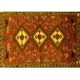 thumbnail image 1 of Ahgly Company Machine Washable Indoor Rectangle Persian Yellow Traditional Area Rugs, 5' x 8', 1 of 4