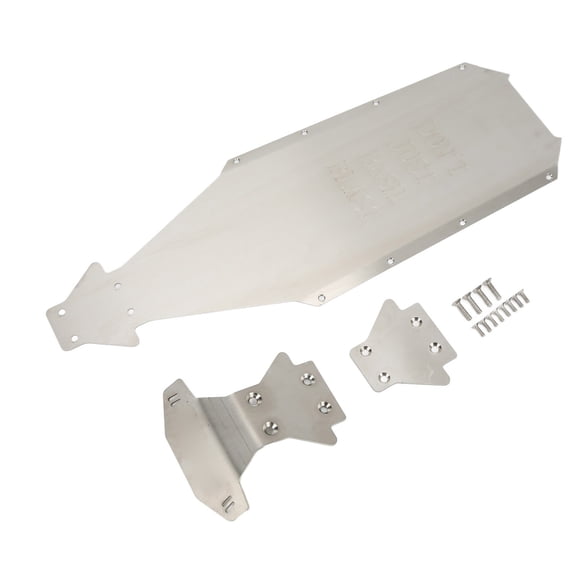 YAHHU Stainless Steel Chassis Armor Protection Protector for Arrma Kraton EXB 1/8 RC Car Parts Replacement Upgrade Kit 16.14 inches / 41 cm Silver