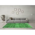 thumbnail image 3 of Ahgly Company Indoor Square Abstract Emerald Green Modern Area Rugs, 5' Square, 3 of 4