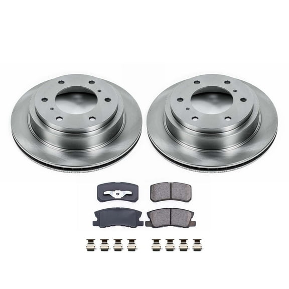 Ultimate Brakes Rear Semi-Metallic Brake Pad and Rotor Kit with Hardware WM80810