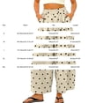 thumbnail image 3 of acuever 2026 Casual Summer Boho Polka Dot Pants for Women Cotton Linen Elastic Waist Wide Leg Barrel Palazzo Beach Lounge Trousers Capri, 3 of 6