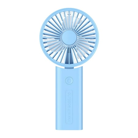 

Portable Mini Fan USB Rechargeable Lanyard Hand Fan Three Wind Speed Travel Portable Fans Blue