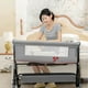 thumbnail image 5 of Foldable Baby Bed Crib Portable Bassinet Bedside Liftable Cradle Bed Playpen NewbornWith Changing Table Storage Bag Mosquito net My Lux Decor Round, 5 of 26