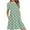 Green, variant on Womens Polka Dot Mini Dress Cap Sleeve Design Soft Fabric Relaxed Silhouette for Casual Hangouts Black M
