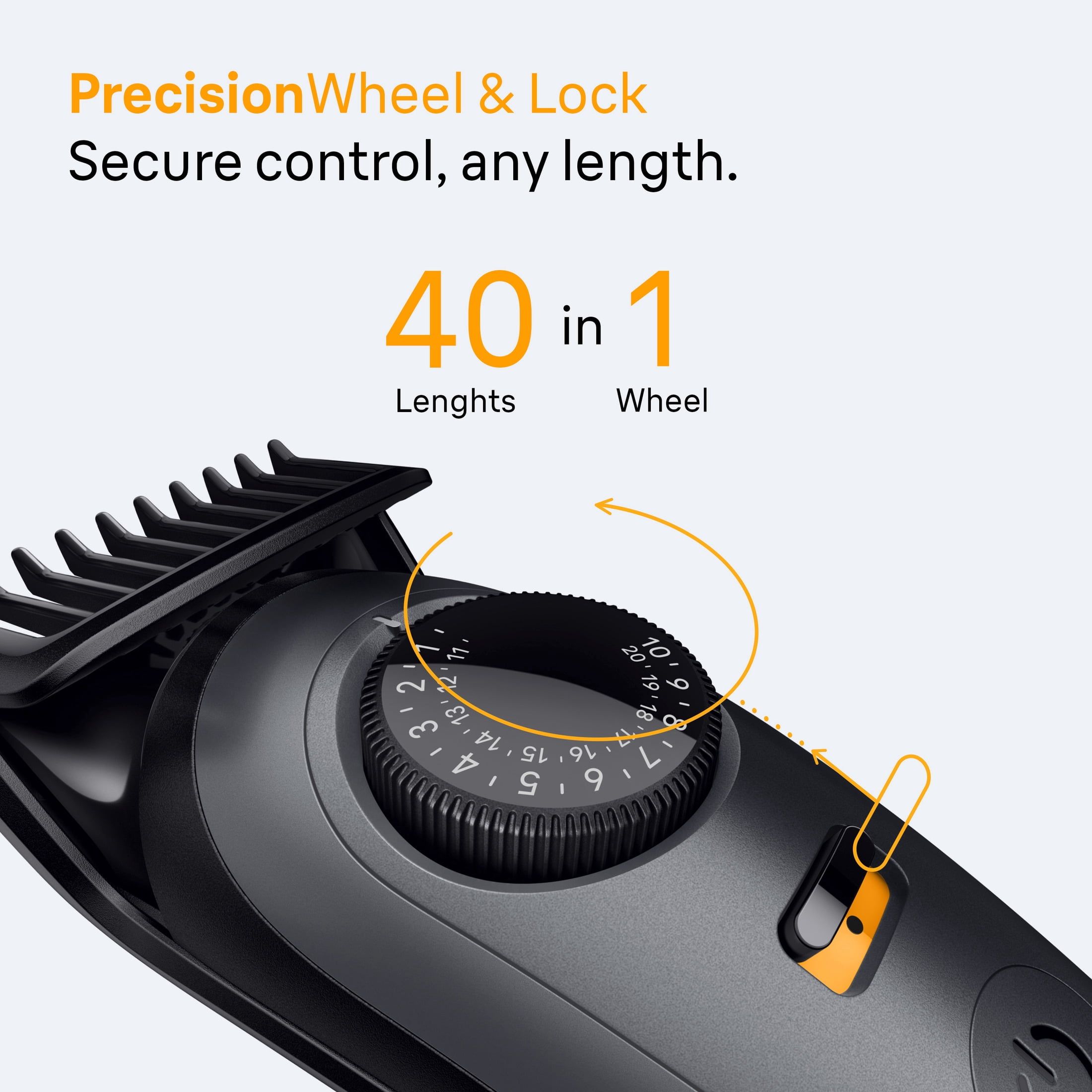 Braun All-in-One Series 5 Trimmer Kit, 40 Lengths, Ultra Sharp Blade, AIO 5510, Moonstone Grey