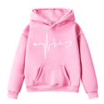 thumbnail image 3 of LUOGENLI Outfits for Girls 4Th Grade Sweatshirt Girls Kids Boys Kids Hooded Tracksuit Unisex Two Piece Outfits Hoodie Sweatshirt Sweatpants Set Outfits for Girls 5-6 School 3-4 Years, 3 of 3