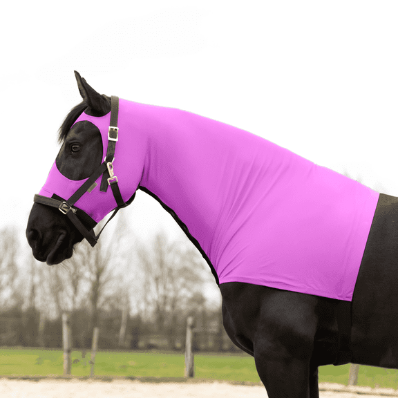 Resistance Horse Hood Pull-On with Face & Forelock Saver, Lycra Material, All Season, XXSmall - Xlarge sizes
