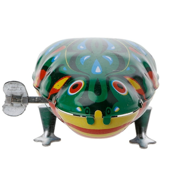 MANNYA Metal Wind-up Jumping for Frog Clockwork Tin Funny Game Vintage f