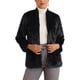 thumbnail image 1 of Abrigo de piel sintética INSPIRE CHIC para mujer con bolsillos, de manga larga, abierto, chaquetas esponjosas, negro, talla L, 1 of 1