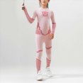 thumbnail image 2 of HCNTES Fleece Lined Toddler Thermal Set, Thermal Underwear for Kids, Black Base Layer Long Johns for Boys Girls(6-9 Years,a11-Pink), 2 of 9