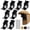 Black, variant on 8 Pack Folding Hinge Bracket (Black/Gold/Silver) 0-90 Degrees Self-Lock Hinge with Screws for Folding Table Legs, Heavy-Duty Extension Support Bracket