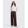 thumbnail image 3 of CRZ YOGA 4-Way Stretch Wide Leg Work Pants for Women 29.5" Bussiness Casual Trousers with Pockets, 3 of 4