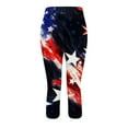 thumbnail image 4 of HEILAU Indenpendence Day Capri Leggings for Women 4Th Of July Pants American Flag Print Gym High Waist Knee Length Patriotic Dry Athletic Workout Summer Capris, 4 of 5
