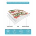 thumbnail image 5 of Quilts Twin Size Bedding Set, Strawberry Lightweight Quilted Comforter, Fruits Green Palm Leaves Red Striped Soft Reversible Bedspread Coverlet with Pillow Covers for All Season, 68" x 86", 5 of 7
