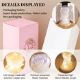 thumbnail image 6 of FTCBJJA Preserved Rose Light Gifts in Glass Dome for Mom Wife, Eternal Forever Rose Flower with LED Lights for Her Valentine's Day, Mother's Day, Wedding Anniversary, Christmas Decorations, Orange, 6 of 7