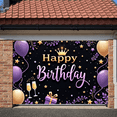 thumbnail image 5 of Purple Gold Theme Banner Royal Crown Design Birthday Display Colorful Balloons Golden Stars Party Backdrop for Birthday Party Indoor Party Photo Shoot, 5 of 9