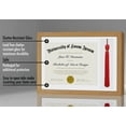 thumbnail image 4 of Americanflat 11x16 Oak Graduation Frame 2 Opening Mat Displays 8.5"x11" Diploma or Certificate and Tassel. Tempered Shatter-Resistant Glass. 2X Sawtooth Hangers., 4 of 5