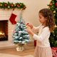 thumbnail image 4 of Árbol de Navidad de Mesa con Guirnalda de Luces Led | Mini Árbol de Navidad Artificial de 43 Cm | Ramas de Cedro de Plástico Realistas | Fácil de Montar | Decoración Navideña para Interiores, Fiestas, 4 of 6