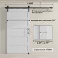 thumbnail image 6 of Miniyam 36x84 Inch White Sliding Barn Door Slab with Water-Proof Scratch-Proof PVC Surface, Simple DIY Assembly, 6 of 7