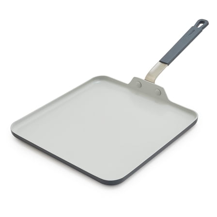 GreenPan Bobby Flay 11" Nonstick Square Griddle, Dishwasher Safe, Gray