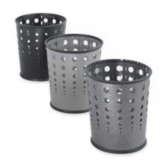 Bubble Wastebasket- 6 Gallon- 12in.x12-.50in.- Black