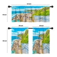 thumbnail image 4 of LALILO Kitchen Curtains and Valances Set of 3 36" Beach Window Treatment Tiers for Window Decor, 4 of 5