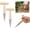 2PCS, variant on Garden Dibber Seed Planter & Bulb Planting Hole Digger, Bulb Planter Tool Handheld Seed Dispenser with Depth Mark, Stainless Steel Head & Wooden Handle for Daffodil Saffron Vegetable Seeds (1PCS)