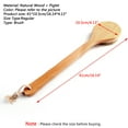 thumbnail image 2 of 2-DAY Premium Natural Boar Bristle Long Handle Wooden Bath Brush Shower Body Back SPA, 2 of 5