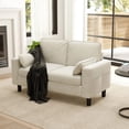 thumbnail image 2 of 56" Modern Loveseat Sofa Chair with Armrests & Side Pockets, Comfy Accent Couch with Thick Cushions for Living Room Apartment Bedroom Office, 2 of 10