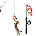 thumbnail image 4 of Caña de pescar telescópica Cat Toy Catcher Ejercitador para interior al aire libre Diversión Jugar Ejercicio Interactivo Retráctil de 41.5 cm a 68 cm Colco Juguetes para gatos, 4 of 7