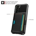 thumbnail image 2 of SaniMore for Samsung Galaxy S22 Plus 6.6" 2022 Case, PU Leather Skin Anti-drop PC Backplane Card Slot [Up to 2 Cards] Magnetic Car Mount Hybird Armor Protective Thin Lightweight Case, Black, 2 of 7