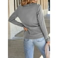 thumbnail image 5 of DOKOTOO Womens Casual Long Sleeve Blouses Loose Fit Soft Lightweight Everyday Wear Fall Winter Tops, 5 of 8