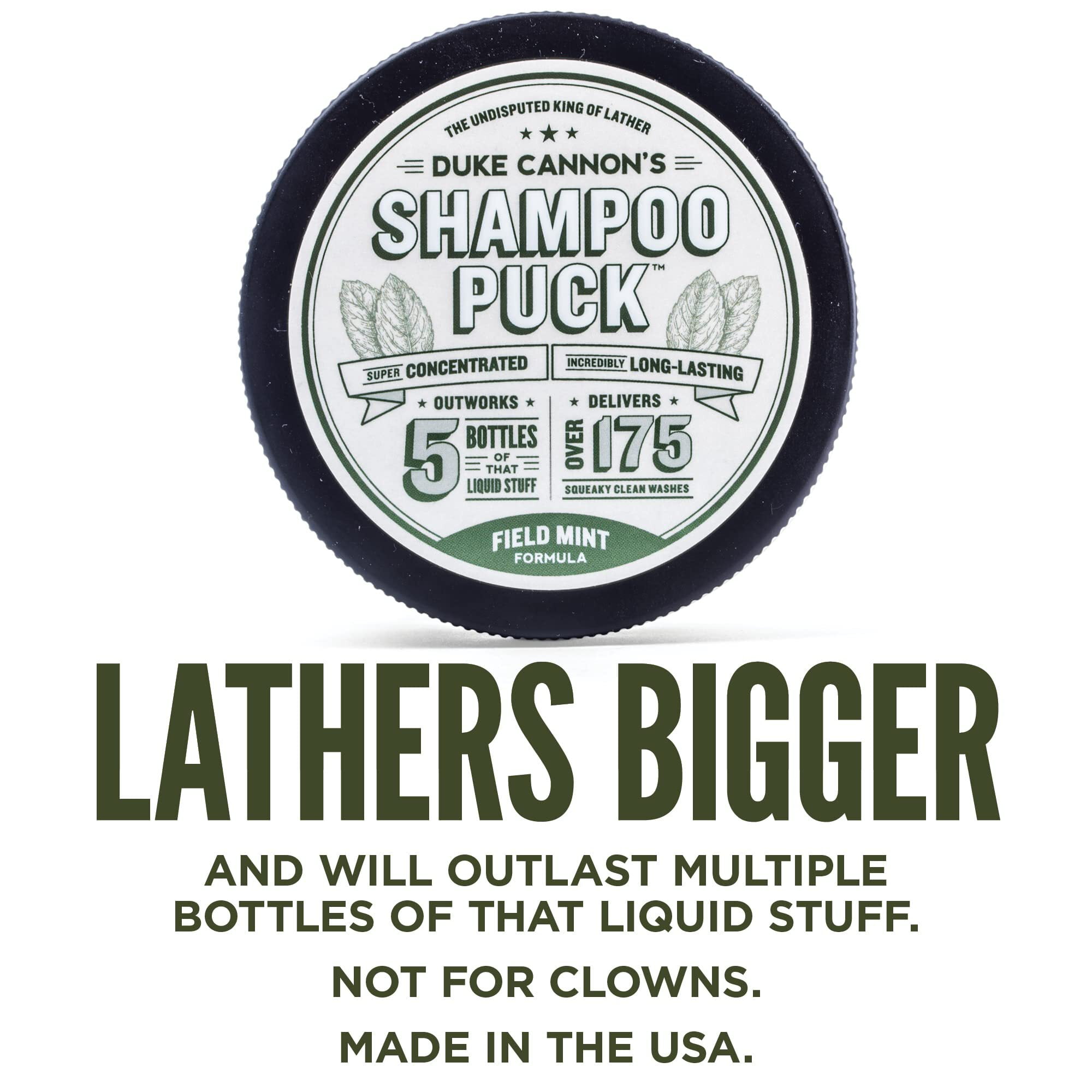 Duke Cannon Shampoo Puck Solid Shampoo: Field Mint, 4.5 oz. 1 PACK