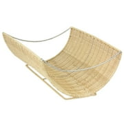 Household Essentials Scoop Rattan Wicker Magazine Rack